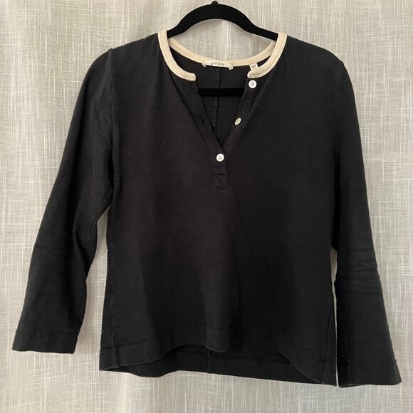 Doen Clover Tee in Black, Size Large - Picture 2 of 3